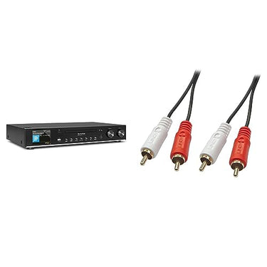 TechniSat DIGITRADIO 143 CD (V3) – Digital HiFi-Tuner & Lindy Audiokabel Stereo 2X RCA Male an 2X RCA Male, 1m, vergoldet im Sale